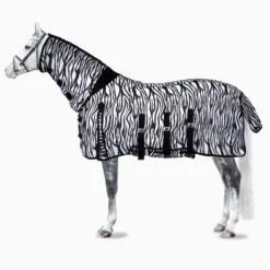 Horze Defender Fliegendecke Mit Festem Halsteil Und Bauchlatz -Weatherbeeta Shop 24843 ZEBRA 1