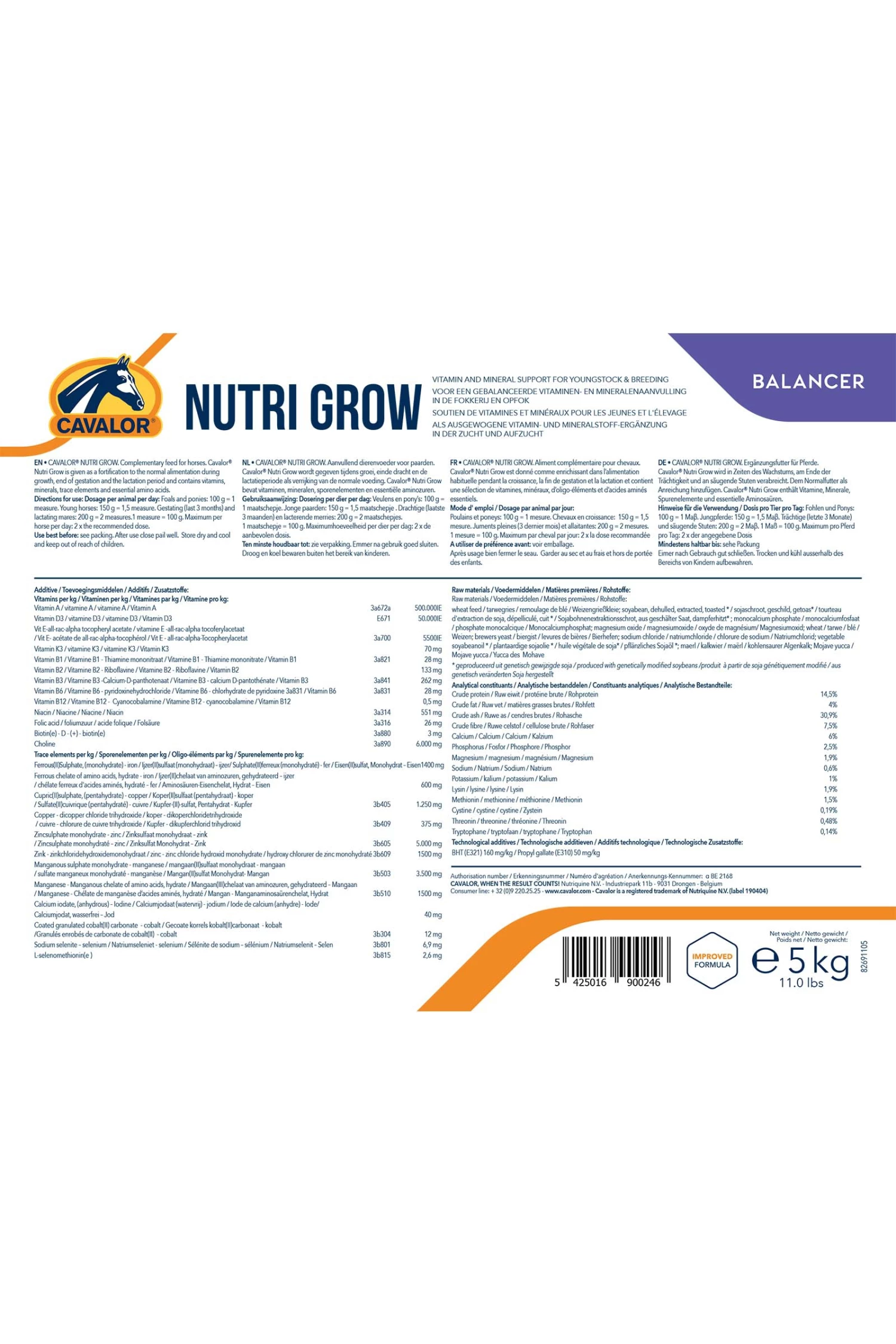 Cavalor Nutri Grow, 5 Kg 4 Cavalor Nutri Grow, 5 Kg – Bild 2