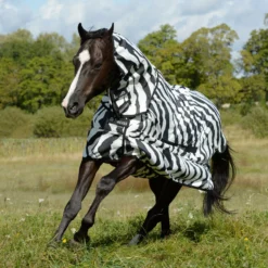 Bucas Sweet-itch Zebra Ekzemerdecke Mit Festem Halsteil -Weatherbeeta Shop 316889 BL WH 3